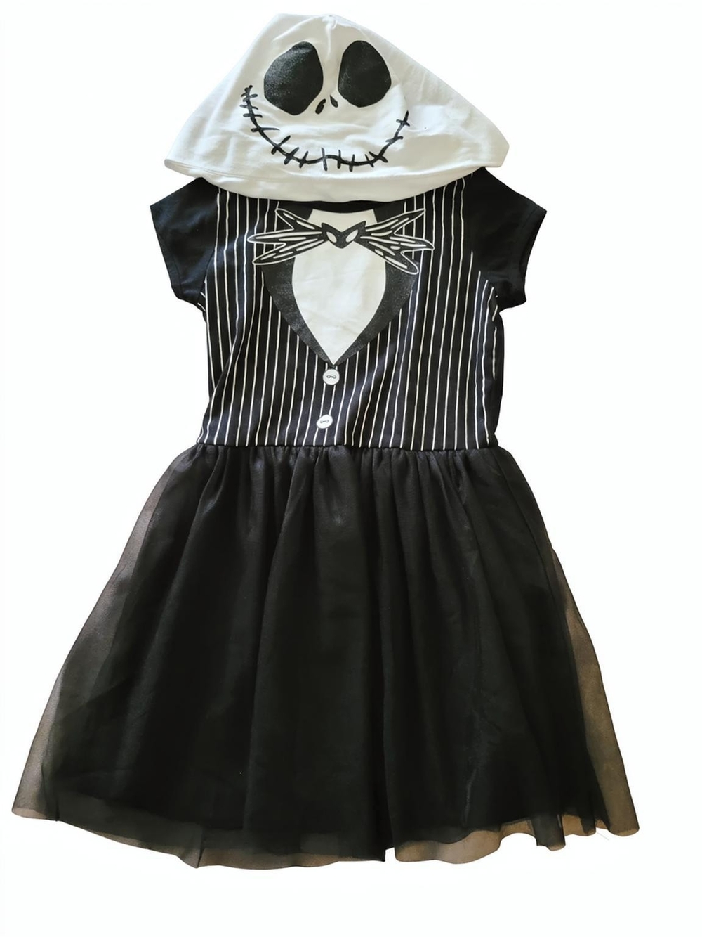 Disney Nightmare Before Christmas Jack Skellington hooded cosplay tutu dress 7/8